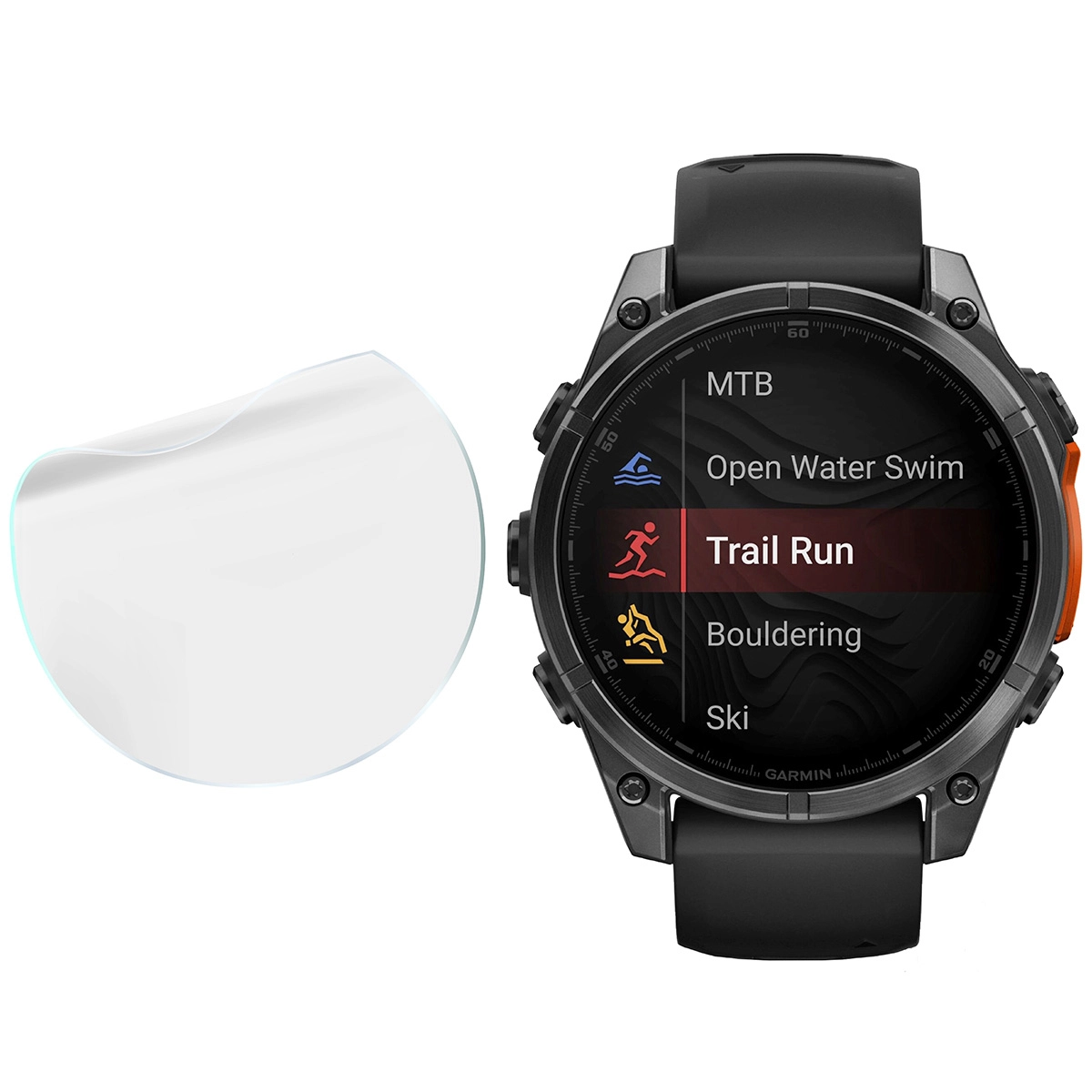 Bizon Watch Film Hydrogel Duo w zestawieniu z Garmin Tactix 8 AMOLED 47 mm